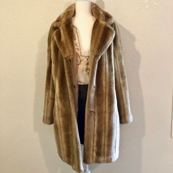 Fuda New York Jackets & Blazers - Fuda New York Faux Mink Coat